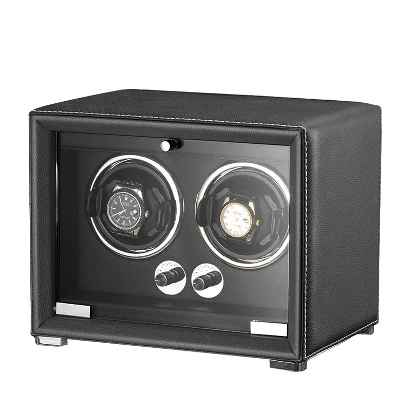 Professional Leather Series Watch Winder - Black
