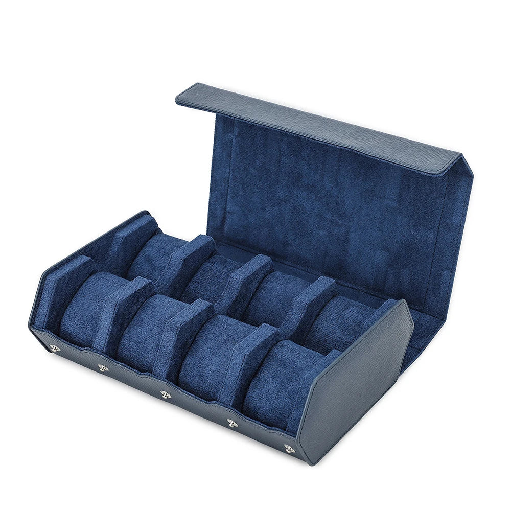 Saffiano Leather Hexagon Gallery Case - Blue