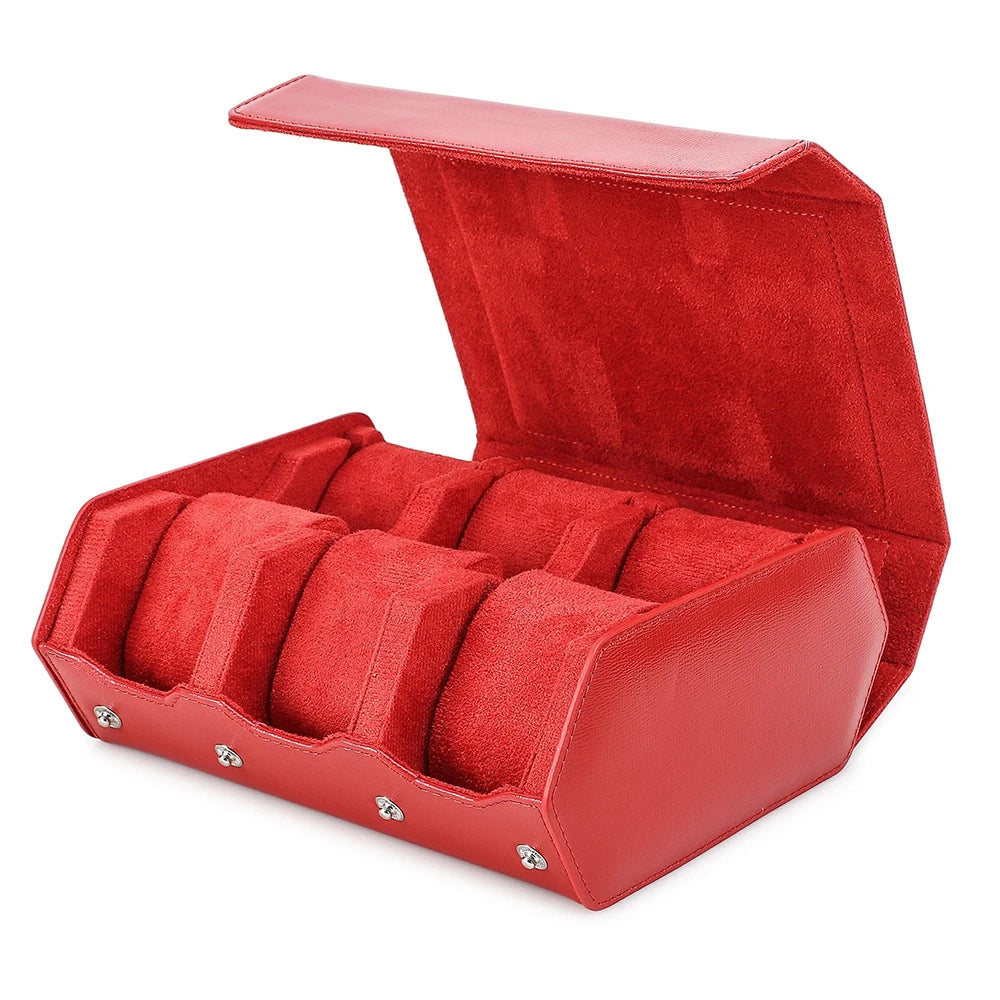 Saffiano Leather Hexagon Gallery Case - Red