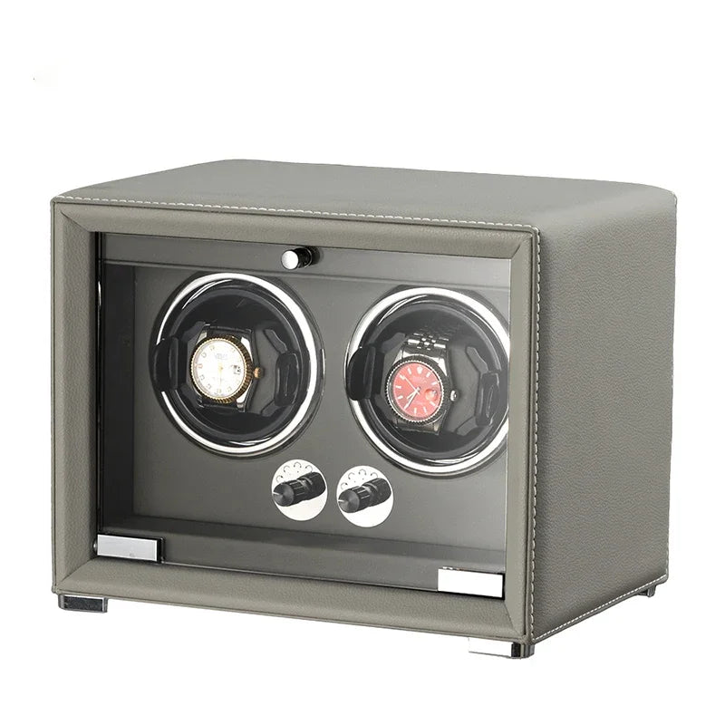 Professional Leather Series Watch Winder - Grey