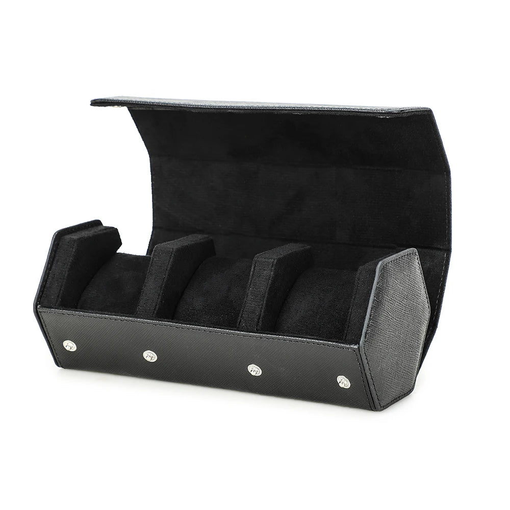 Saffiano Leather Hexagon Gallery Case - Black
