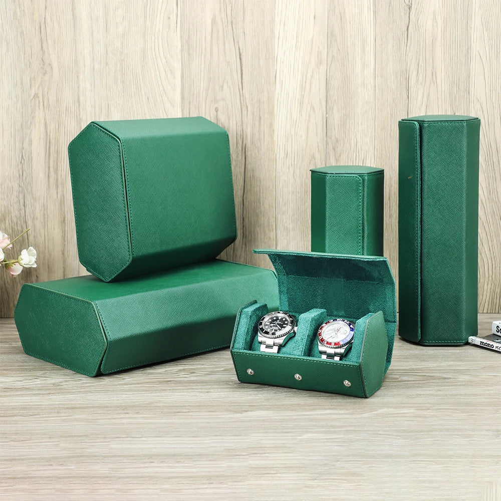 Saffiano Leather Hexagon Gallery Case - Green