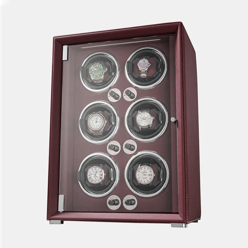 Professional Leather Series Watch Winder - Brown