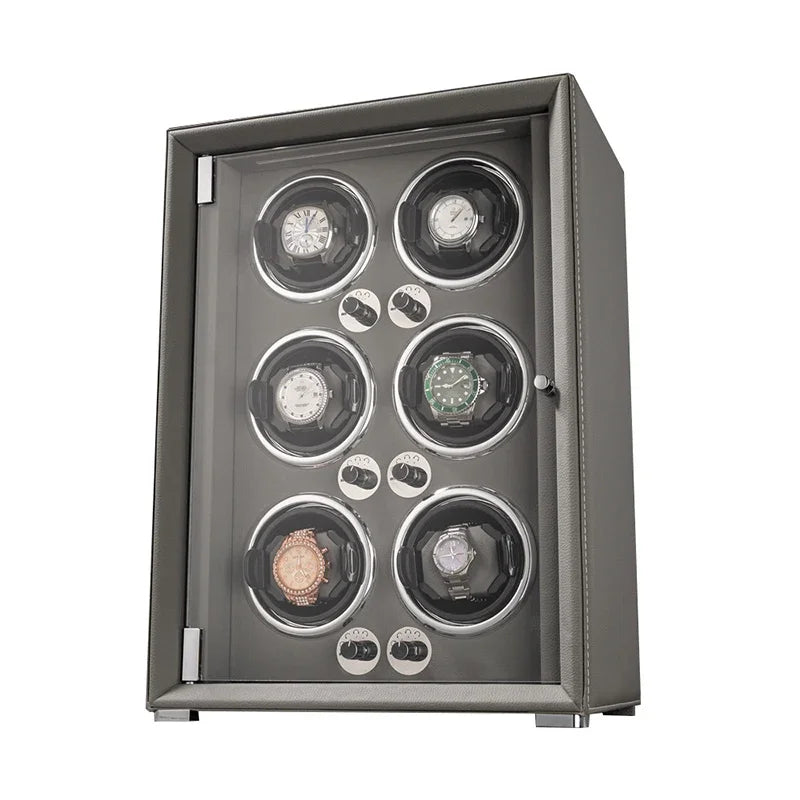 Professional Leather Series Watch Winder - Grey
