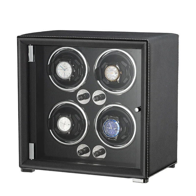 Professional Leather Series Watch Winder - Black