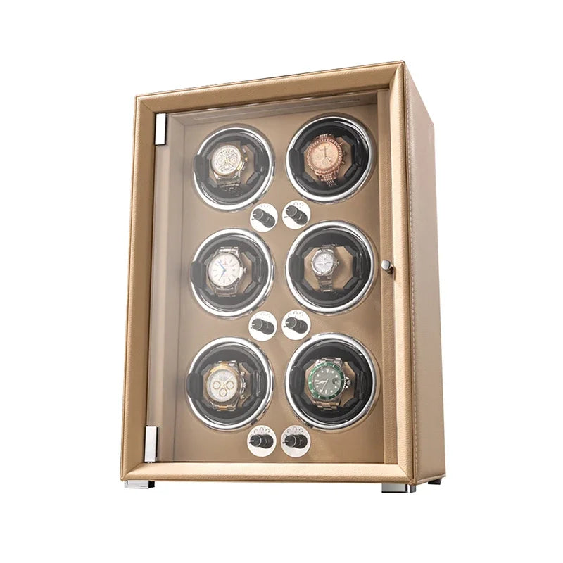Professional Leather Series Watch Winder - Beige