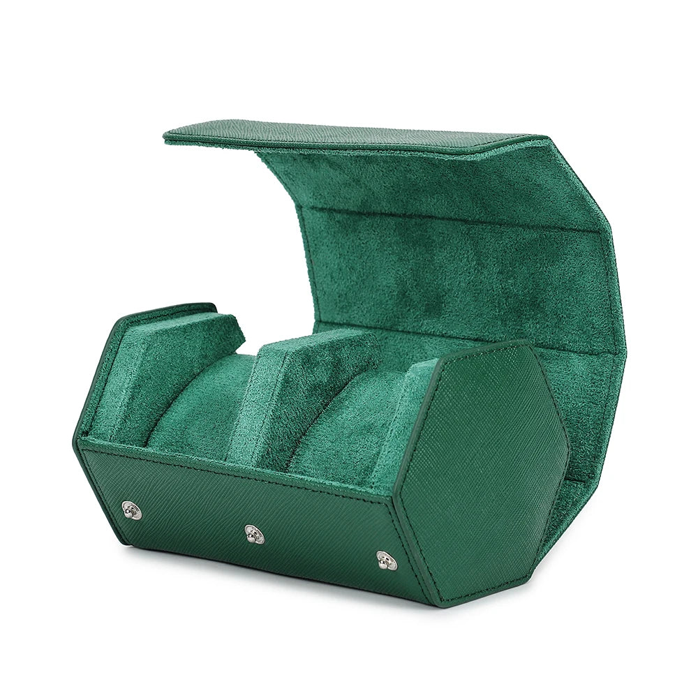 Saffiano Leather Hexagon Gallery Case - Green