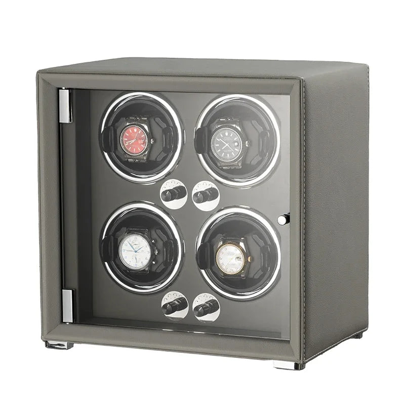 Professional Leather Series Watch Winder - Grey