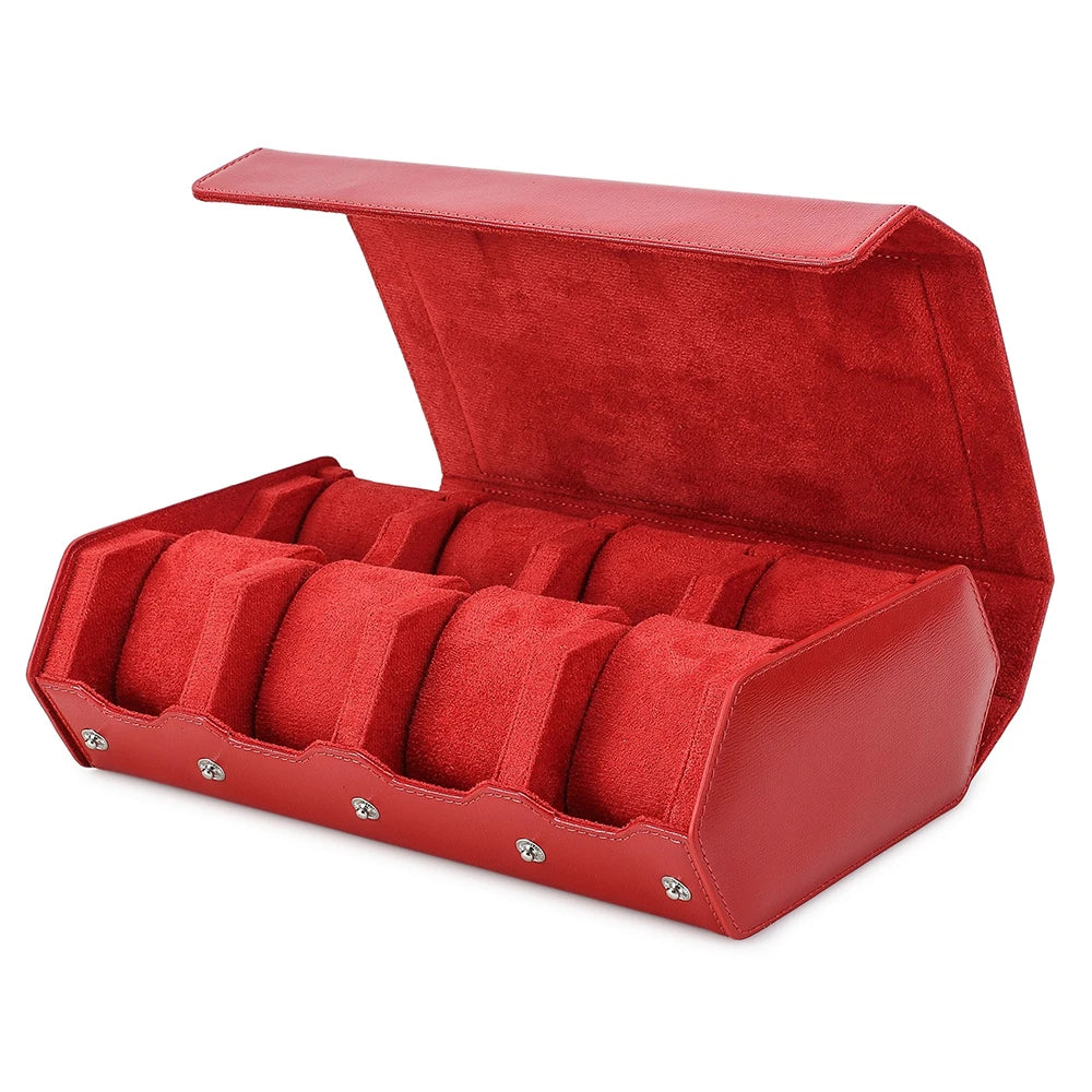 Saffiano Leather Hexagon Gallery Case - Red
