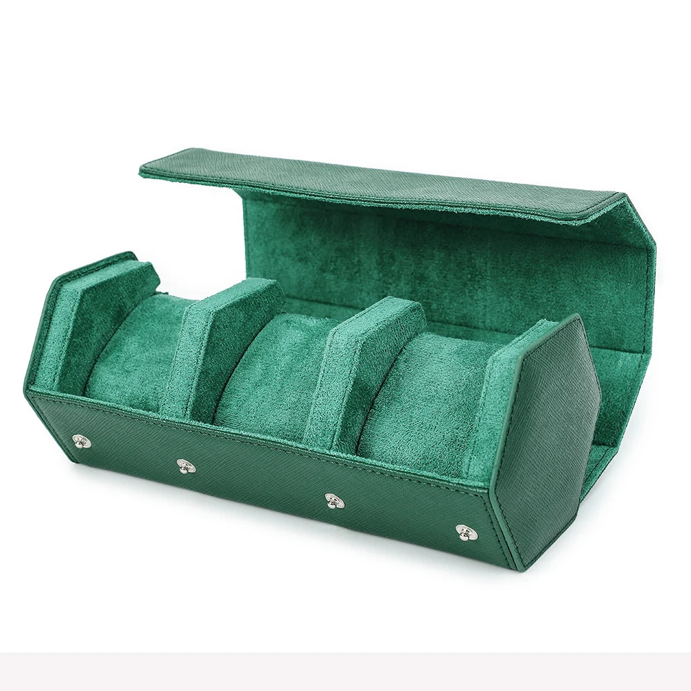 Saffiano Leather Hexagon Gallery Case - Green