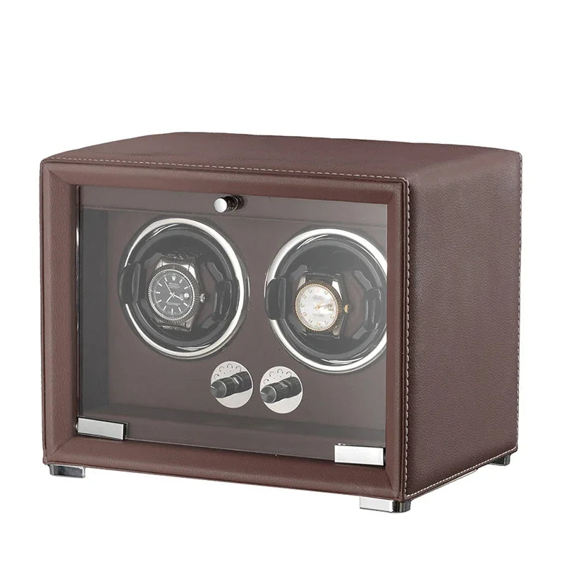 Professional Leather Series Watch Winder - Brown