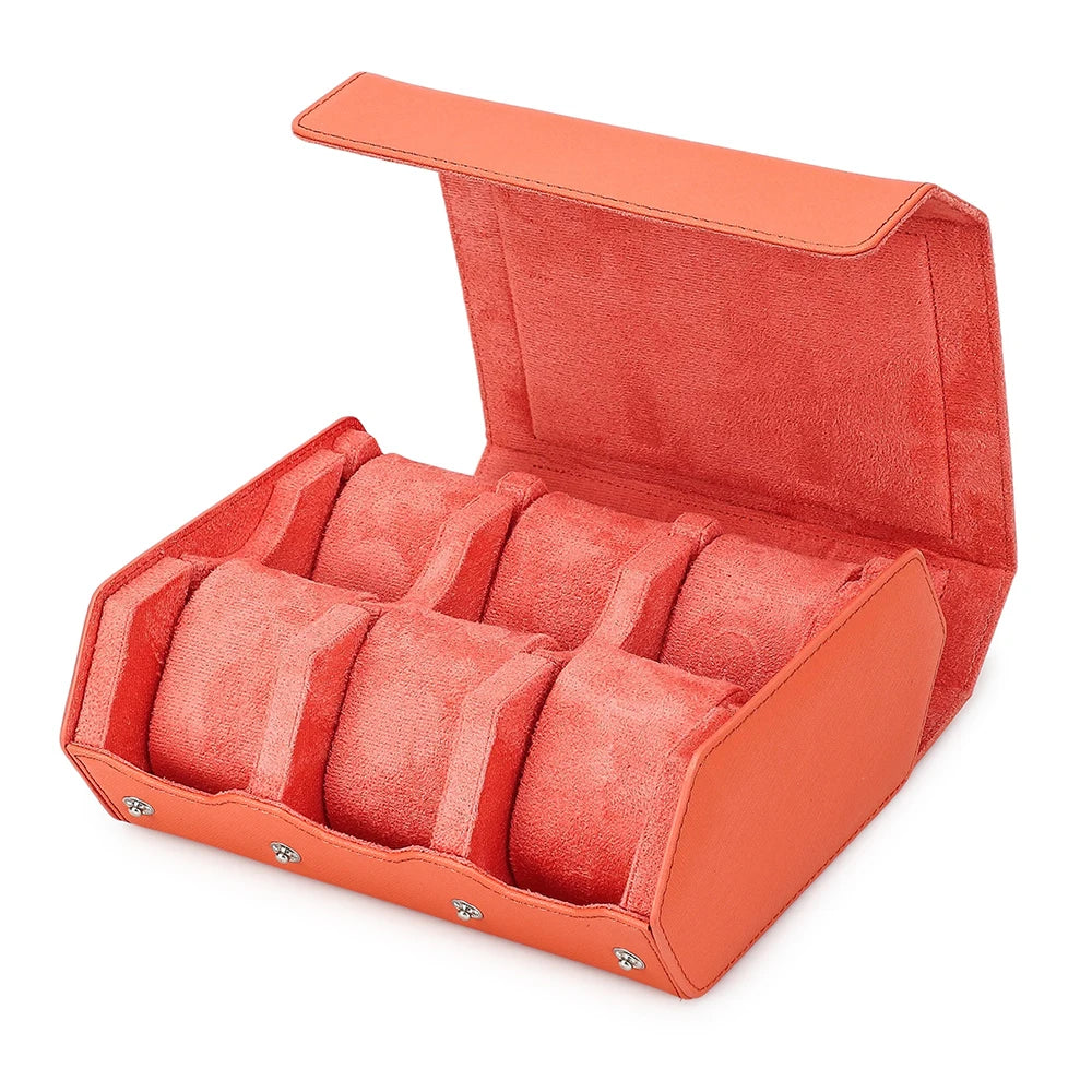 Saffiano Leather Hexagon Gallery Case - Orange
