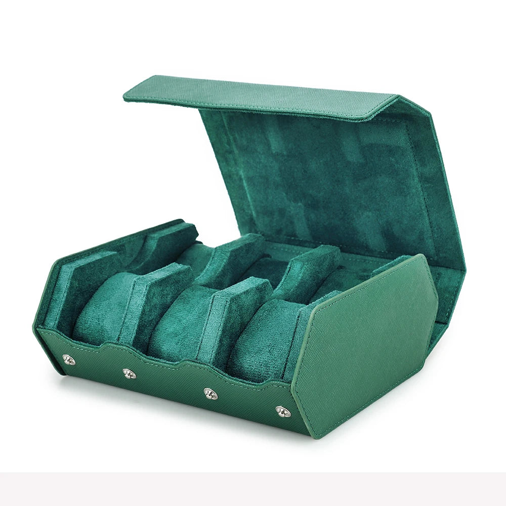 Saffiano Leather Hexagon Gallery Case - Green